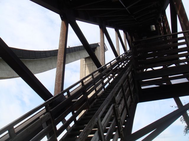 ski jump from underneath