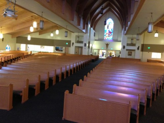 Inside of large Orlando Catholic Church
