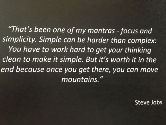 Steve Jobs quote on simplicity