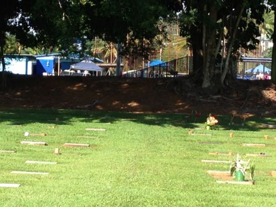Hilo, Hawaii Cemetery near Baseball fields