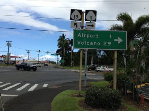 Hilo Hawaii road sign