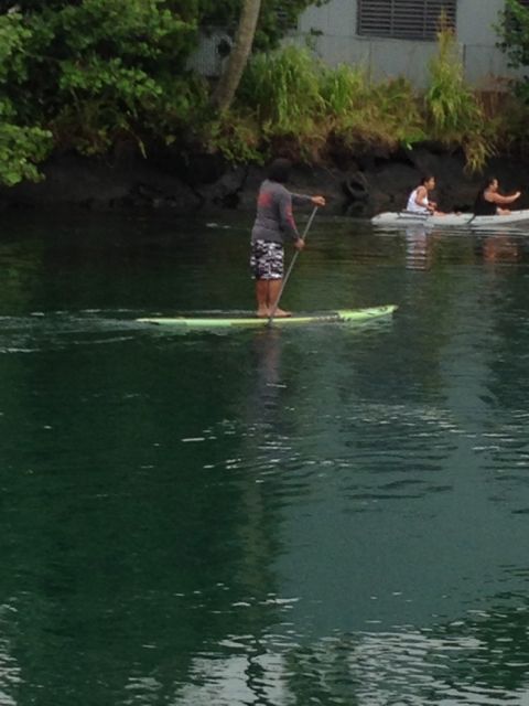 Hawaiian paddle boarding 