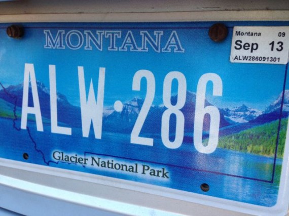 Glacier National Park's Lake McDonald on a Montana License plate