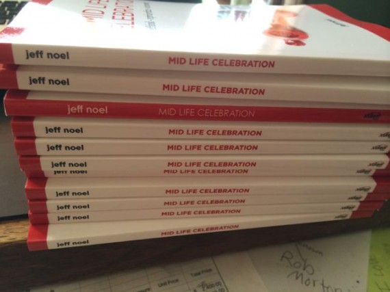 Midlife Celebration book spine before and after
