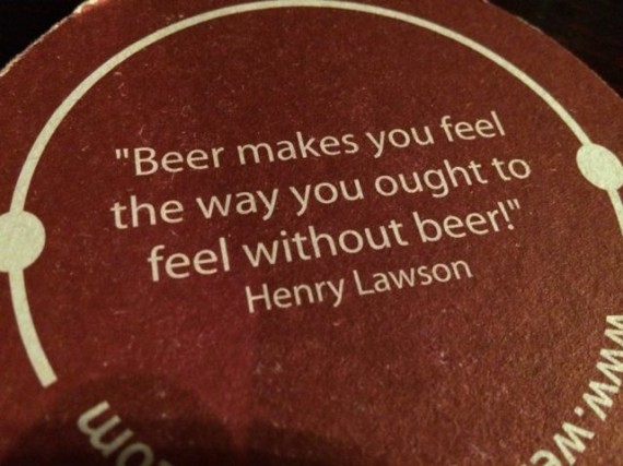 Quote about beer and being drunk