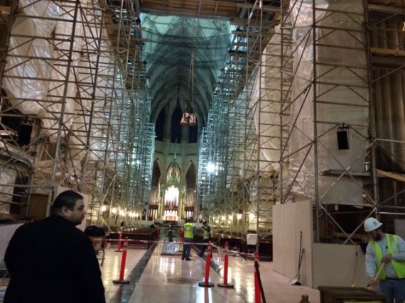 St. Patrick's Cathedral NYC under construction