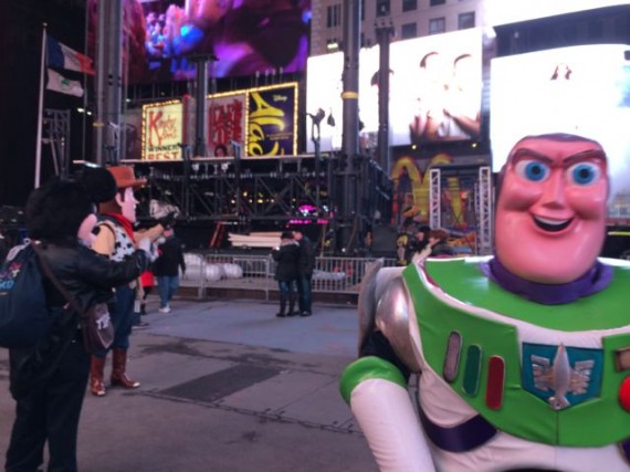 Fake Disney characters in Times Square