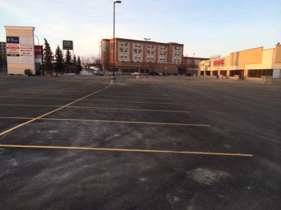 empty, cold parking lot