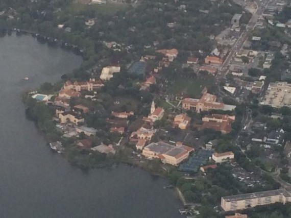 Rollins College in Winter park, Florida from delta jet