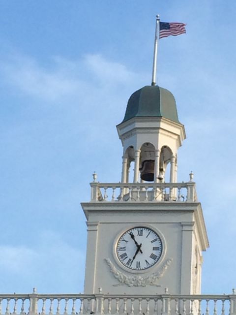 Epcot's American Adventure pavilion clock tower