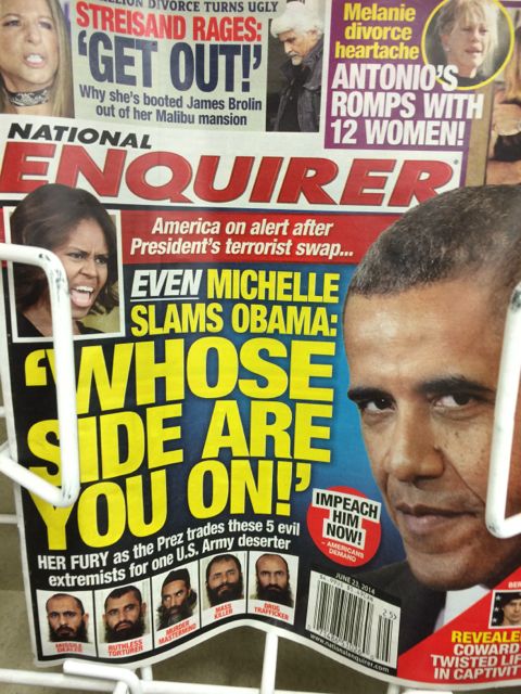 National Inquirer with the Obama's on the cover