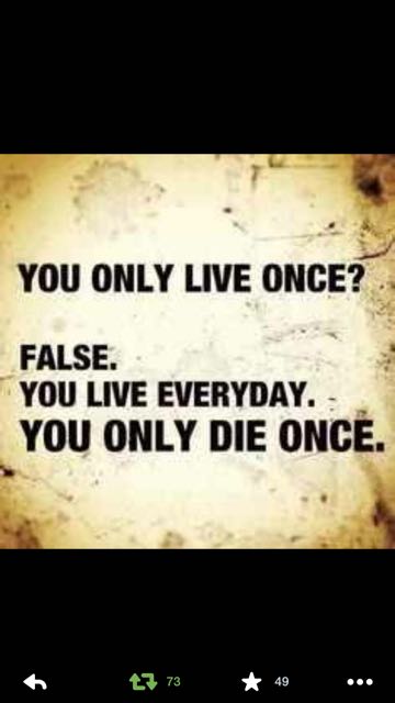 Paradoxical quote about living and dying