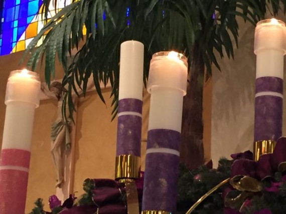 Advent Candles at Church
