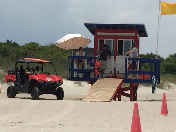 Cocoa Beach Lifeguard patrol stand
