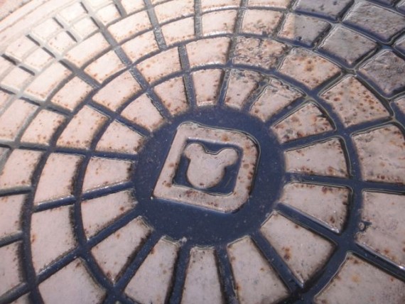 Disney Storm drain cover with hidden Mickey