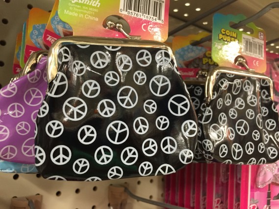 Child coin purses with peace signs