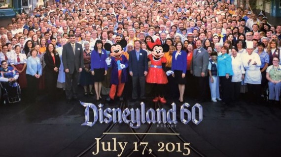 Disneyland 60th anniversary Cast photo