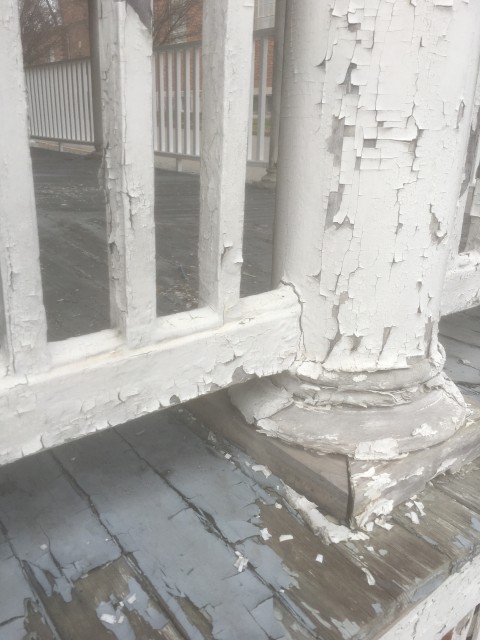 chipped porch paint