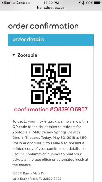 AMC Zootopia ticket
