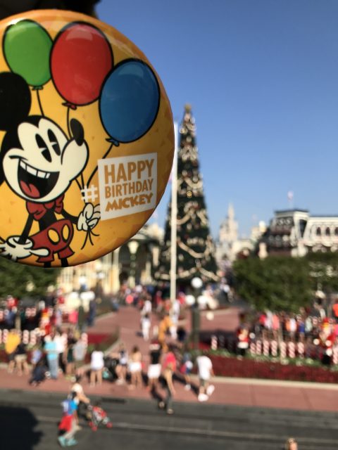 Happy Birthday Mickey button