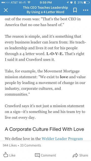 CEO and love