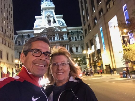 Philadelphia city hall at night