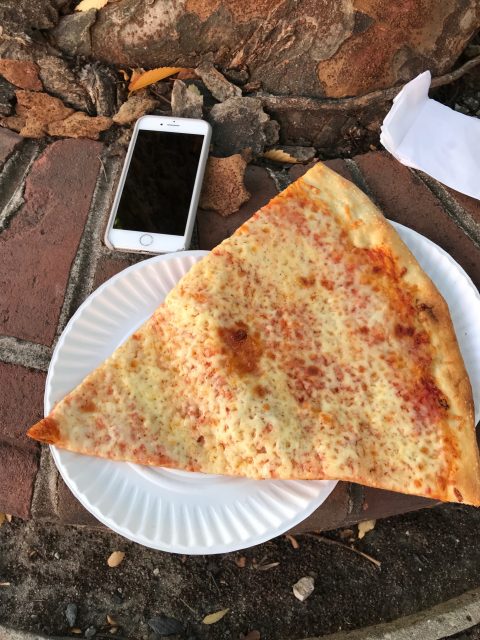 Large slice of pizza in Philly