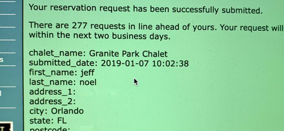 Granite Park Chalet request