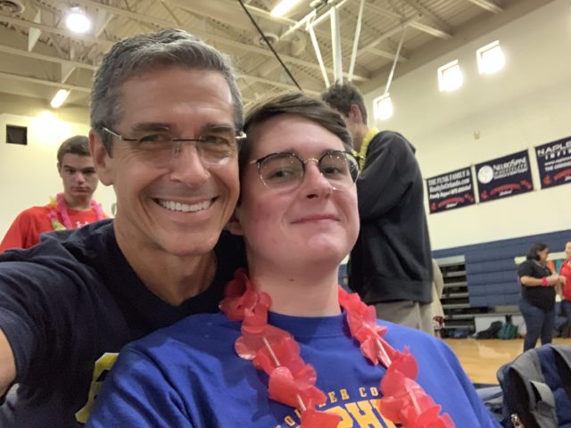 High school father and son