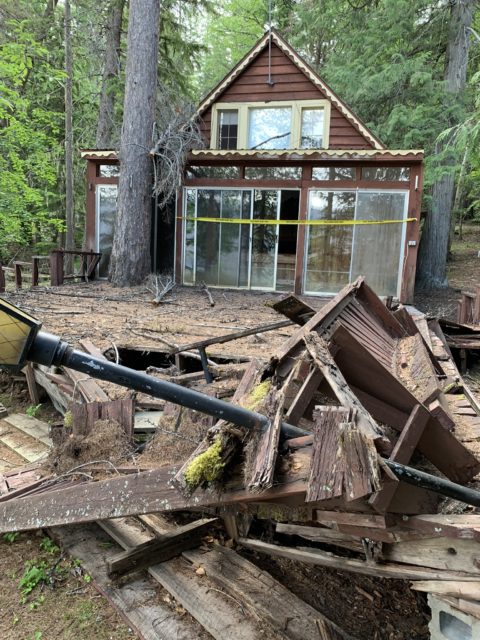 Decaying  cabin by Lake McDonald