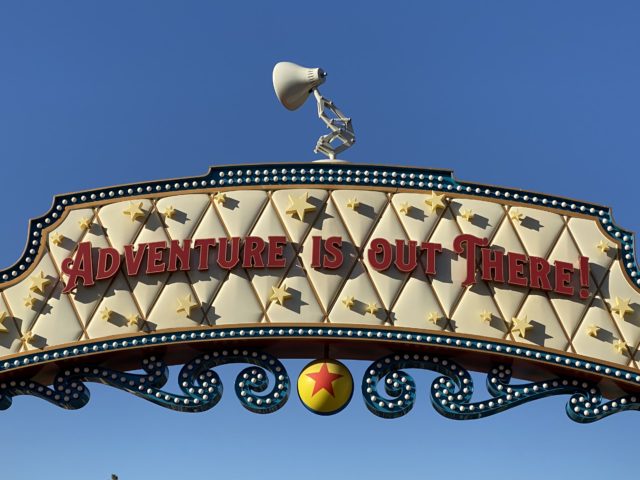 Pixar Pier sign at Disneyland