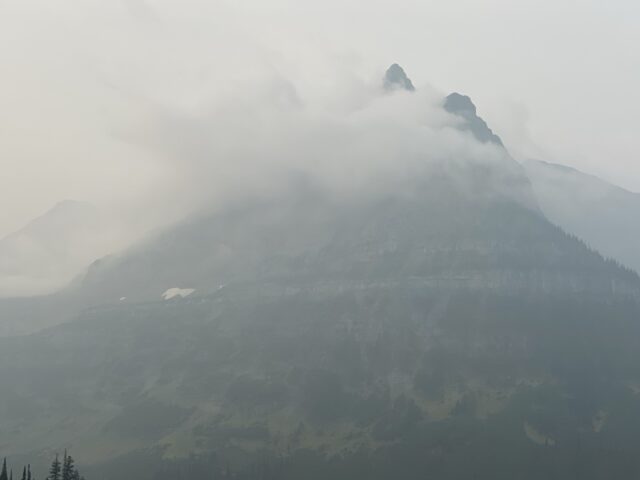 mountain surrounded by clouds