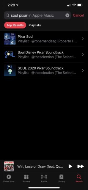 Disney movie soundtracks on iTunes