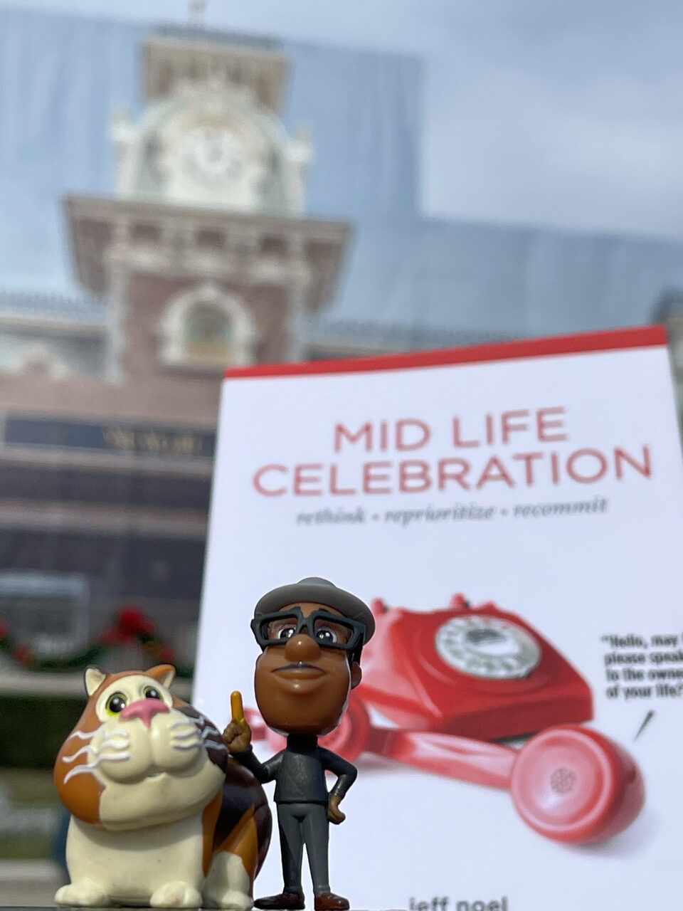 Midlife celebration book with Disney Soul toys