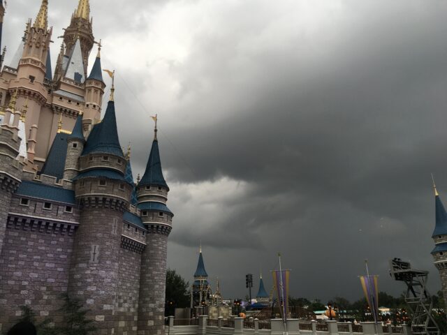 thunderstorm approaching Cinderella Castle