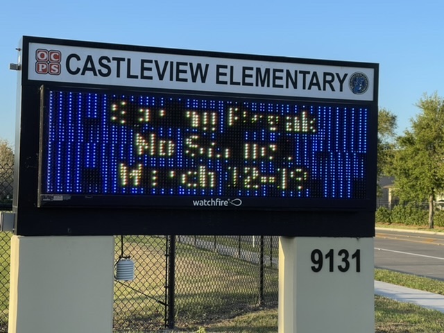 Castleview Elementary School sign