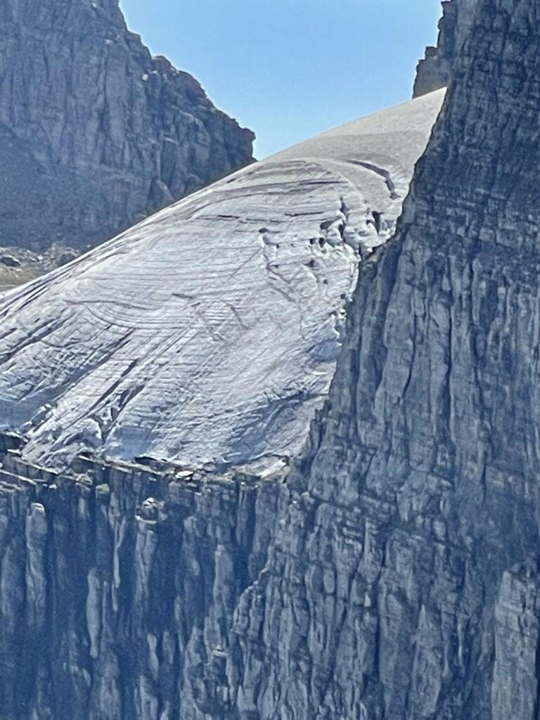 Glacier in high mountain pocket