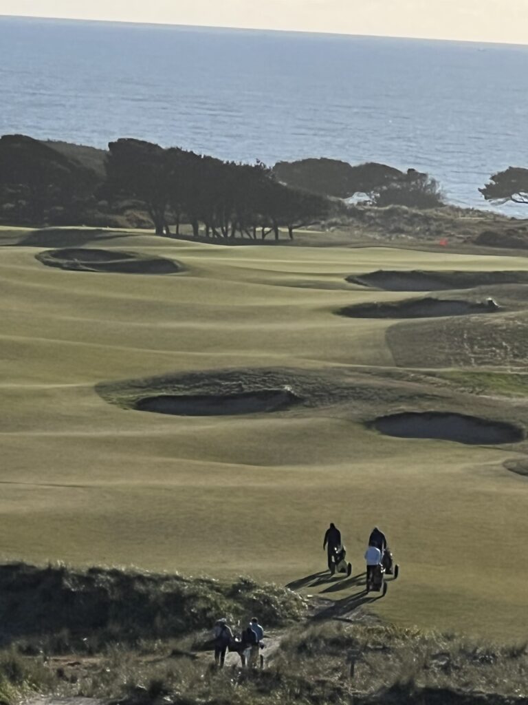 golf course next to ocean