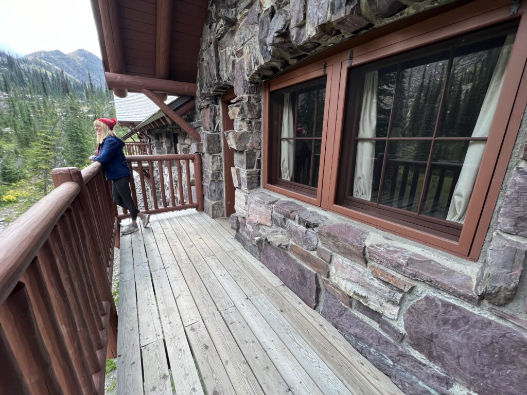Mountain chalet balcony