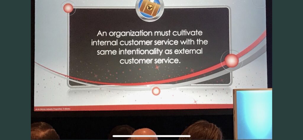 Disney Institute insight on a public slide