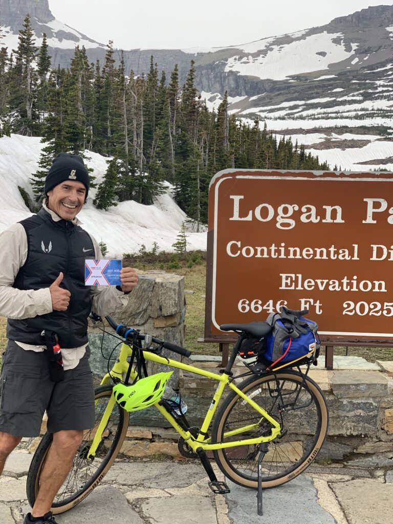 Jeff noel on Continental divide on a bicycle