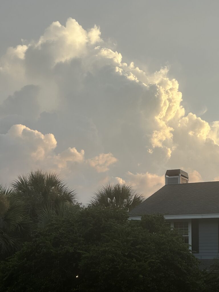 Florida clouds behind a home