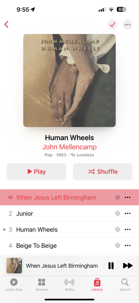 John Mellencamp iTunes screenshot 