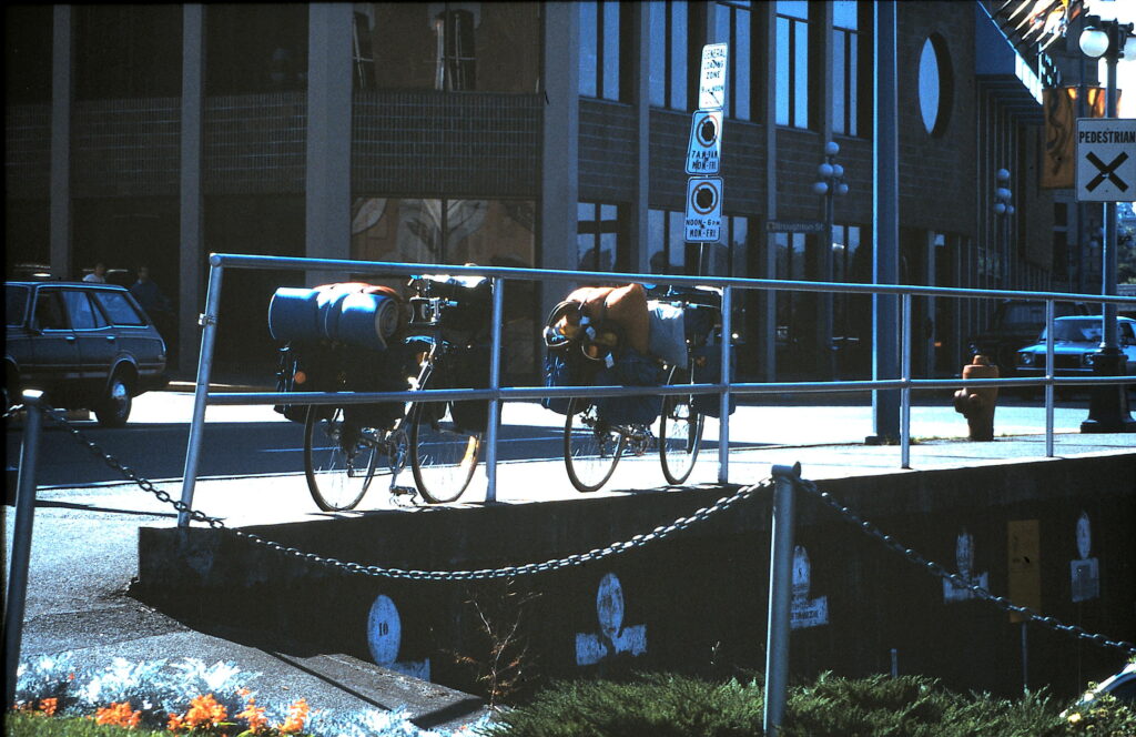 Two touring bicycles 