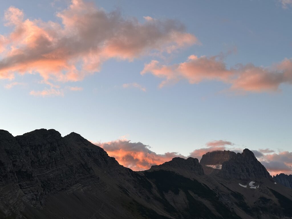 Continental divide at sunrise