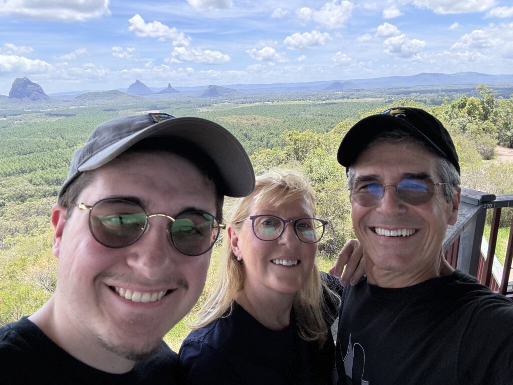 Unique glass house mountains in Australia