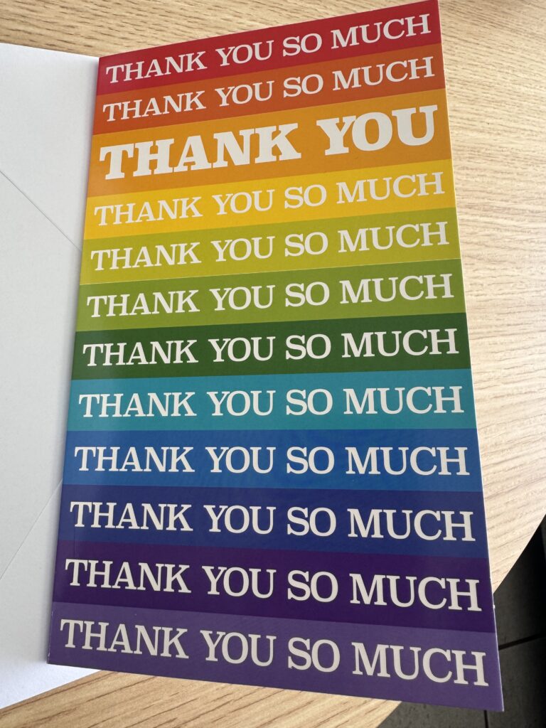 Thank you card