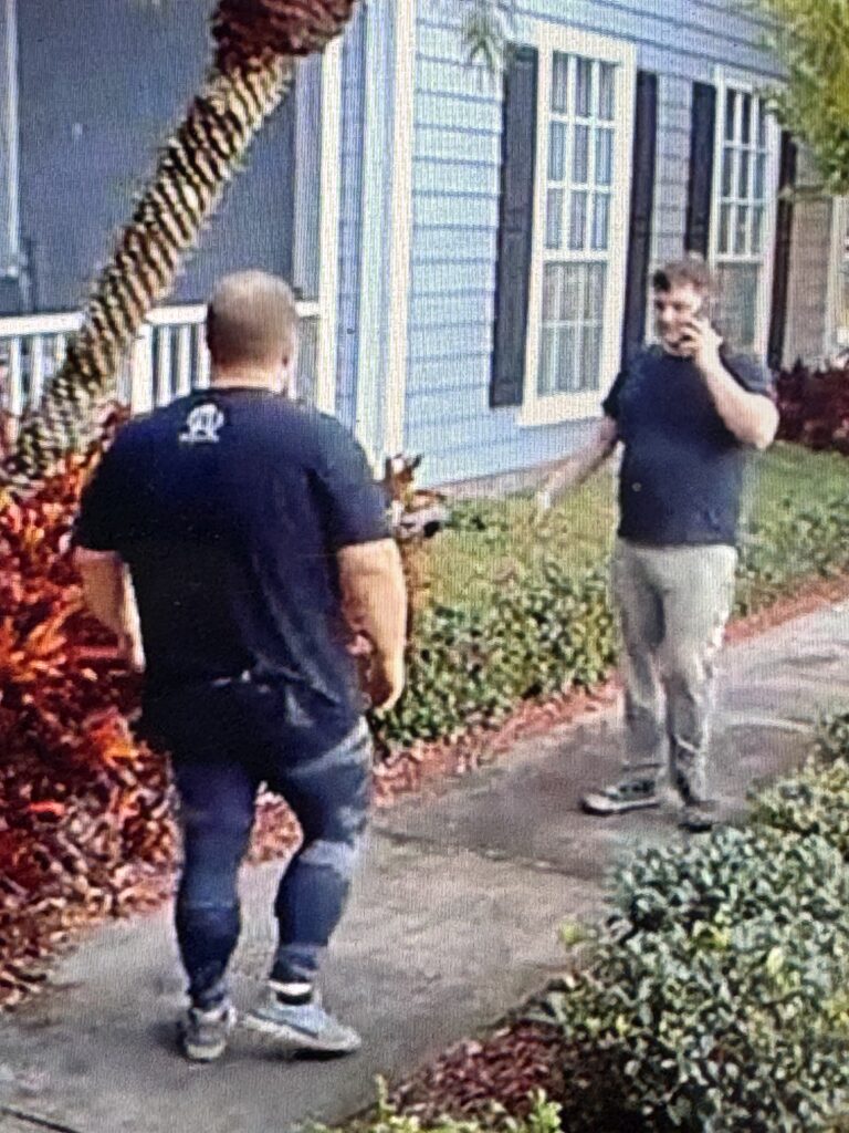 Two men at a residential home