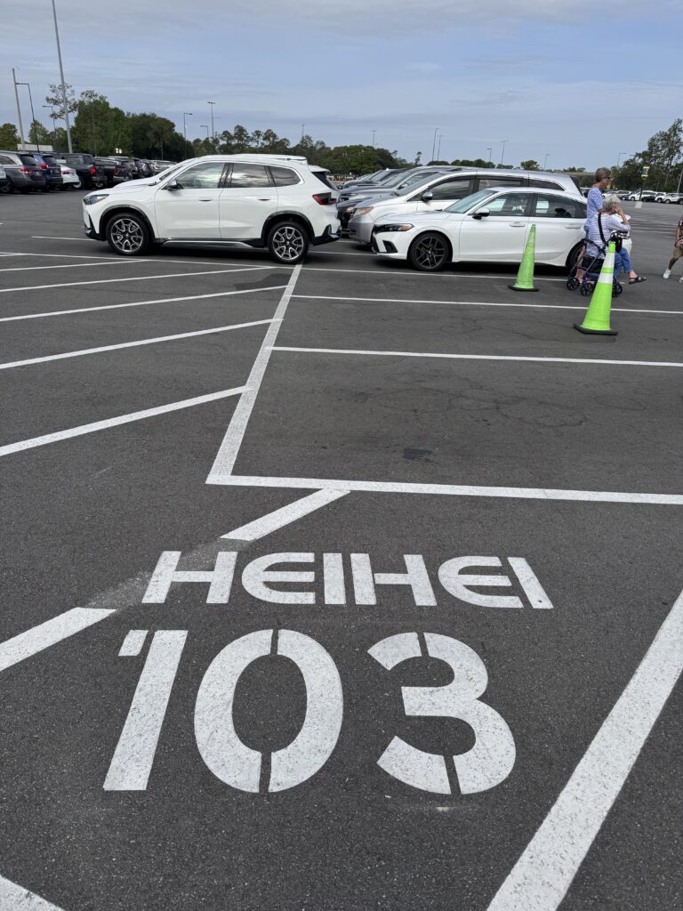 Disney parking lot numbering system 