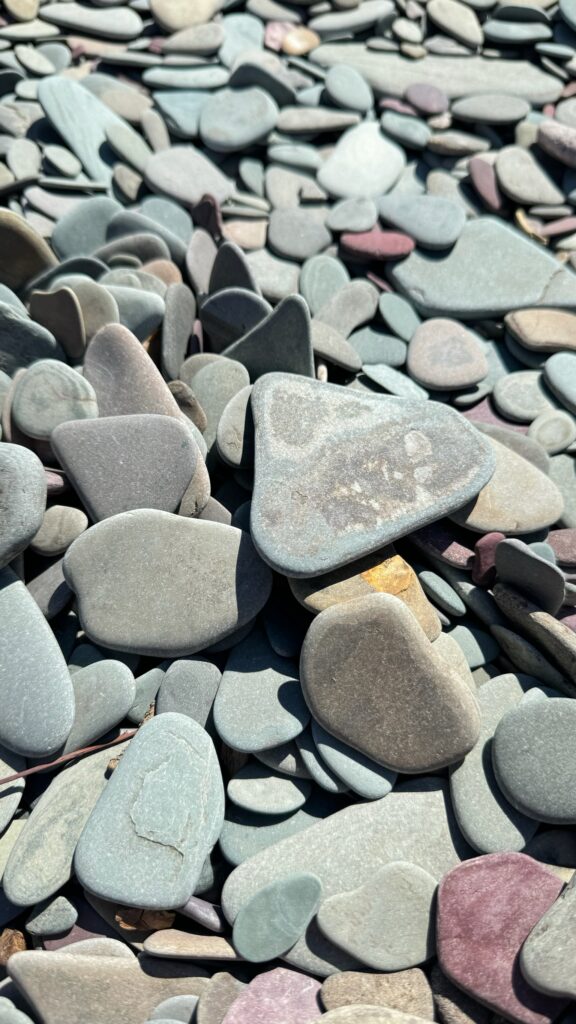 Pile of small flat stones